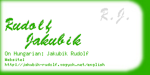 rudolf jakubik business card